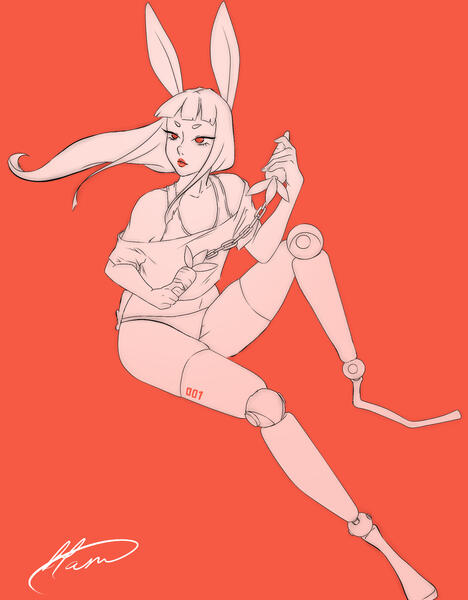 tech bunny girl